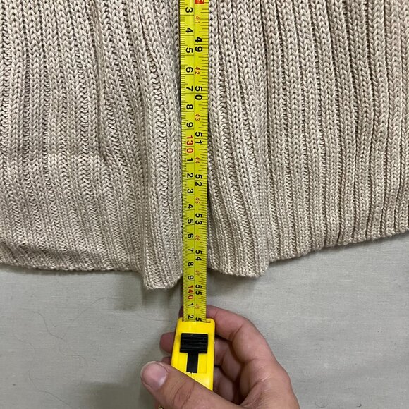 IN LOOM Women's Size M Tan Long Sleeve Ribbed Sweater Maxi Dress Slit Side - Picture 11 of 11